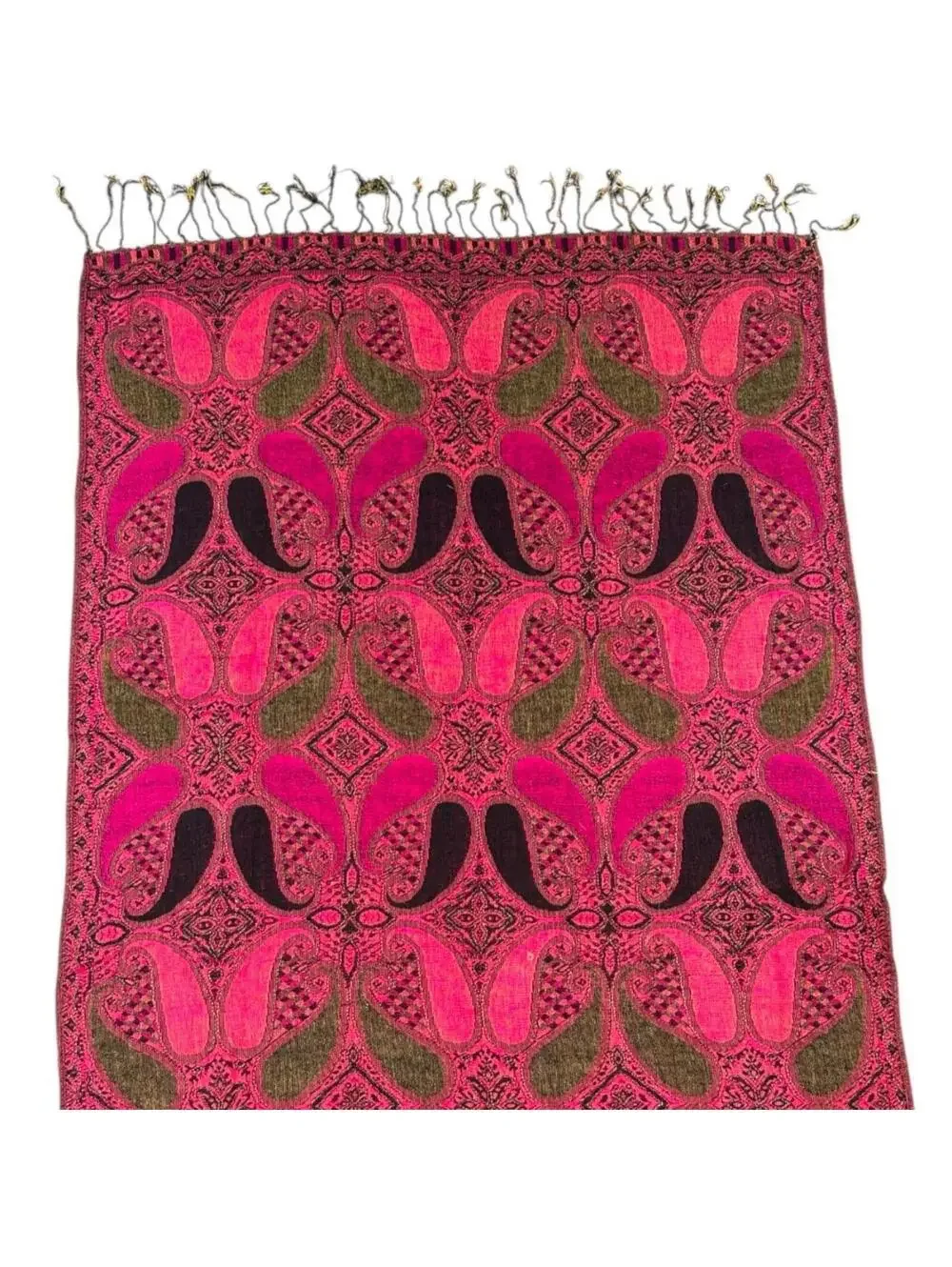 Pink & Green Pashmina Scarf